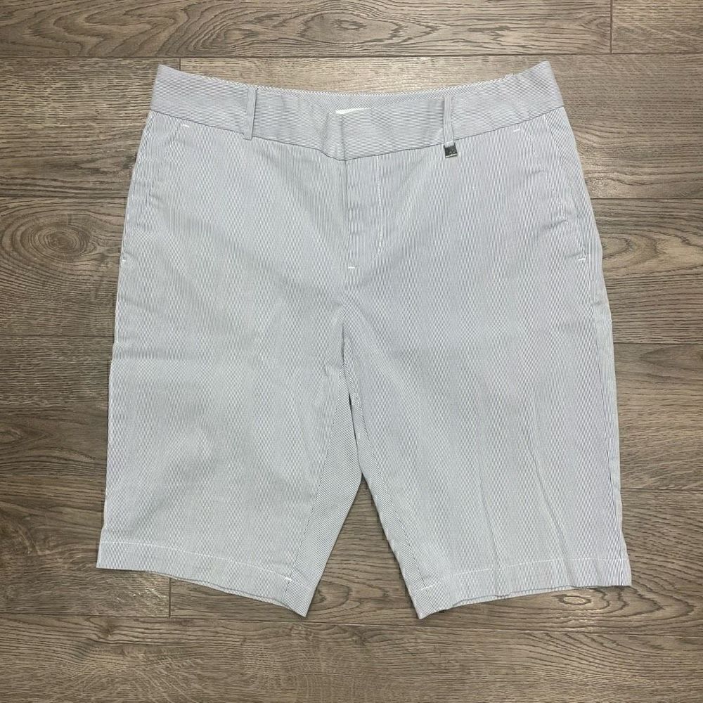 Calvin Klein Shorts Womens Size 4 White Stripe Cotton Stretch